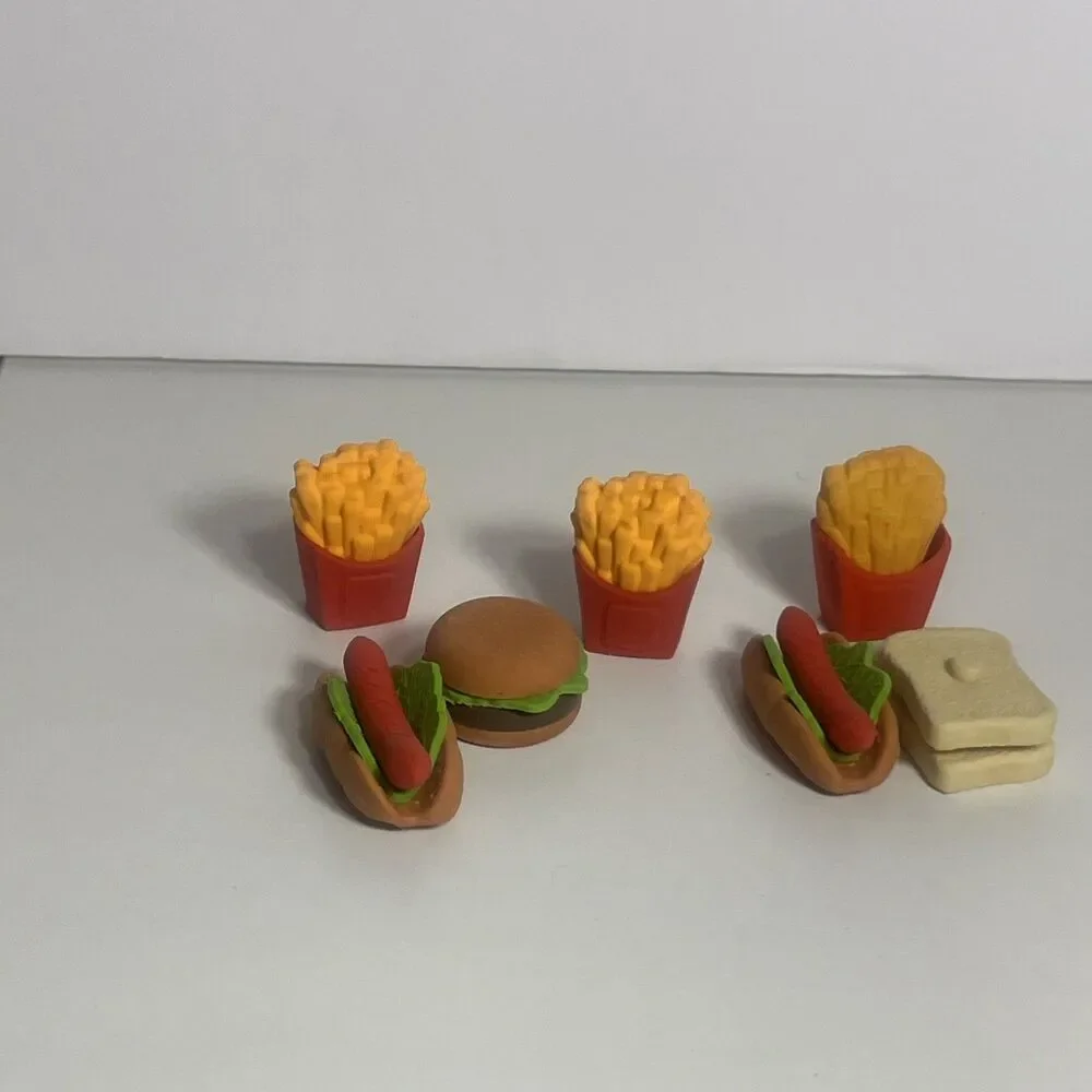 Mini Food Eraser Set - 3D Pull Apart Yoobi Urban Outfitters Fast Food 5 Pieces